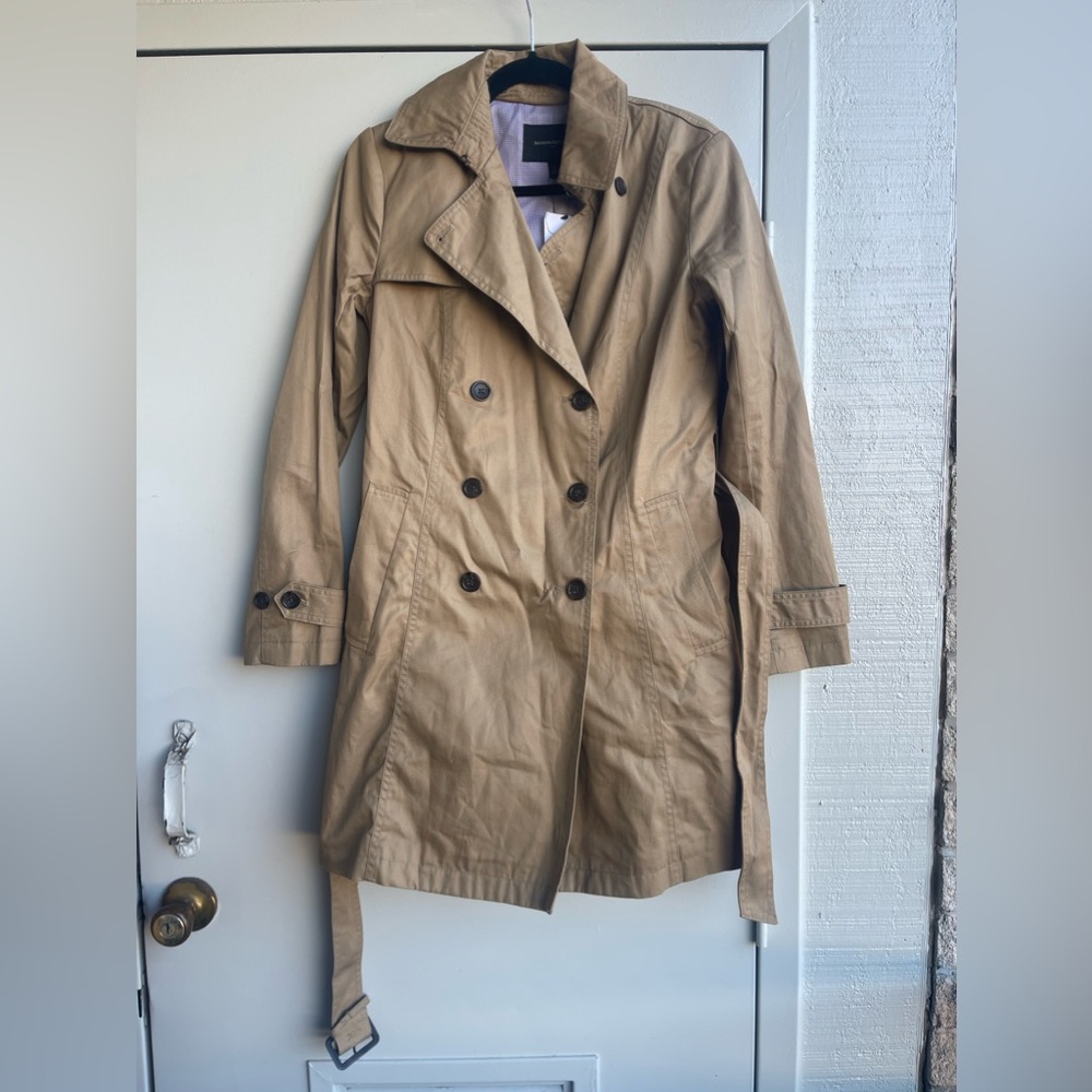 Banana Republic Camel Trench Coat Size S NWT